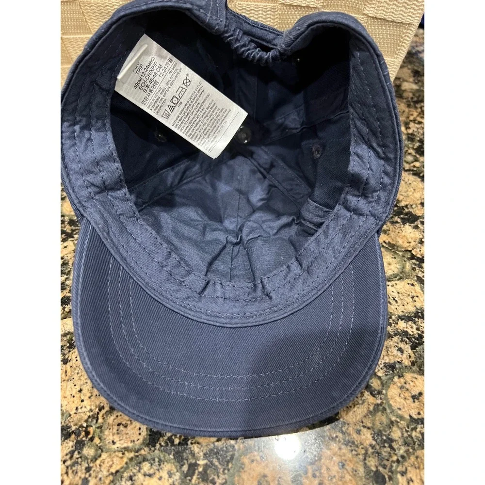 Gap Kids Navy Blue Cotton Embroidered Logo Baseball Cap Hat 12-24 Months